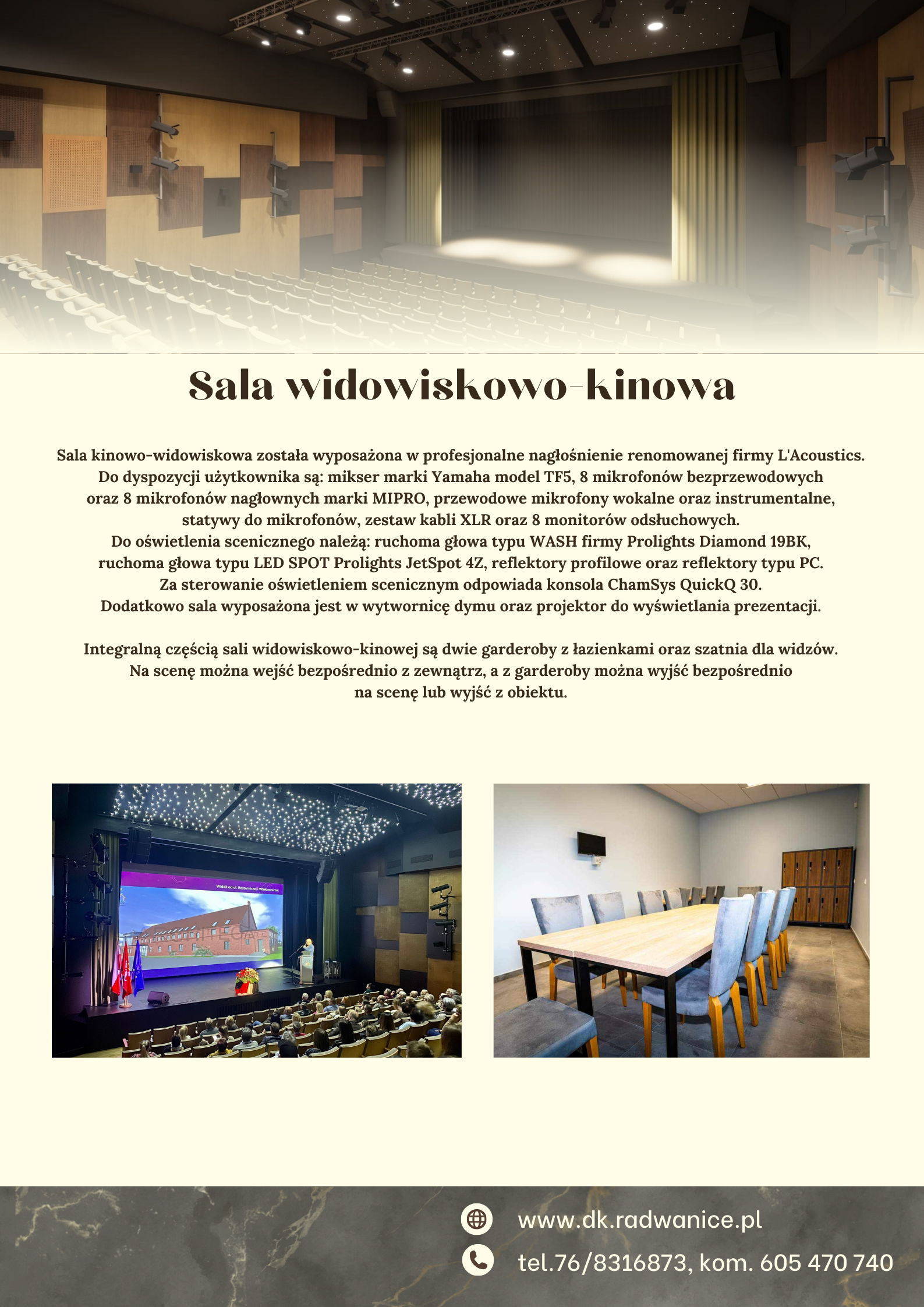 Oferta wynajmu pomieszczeń Domu Kultury w Radwanicach - zdjęcie 4