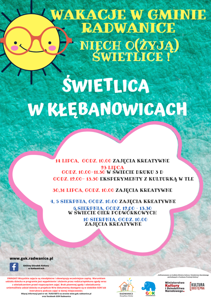 "NIECH (O)ŻYJĄ ŚWIETLICE-program rozwoju świetlic wiejskich w okresie wakacji letnich w Gminie Radwanice - zdjęcie 5