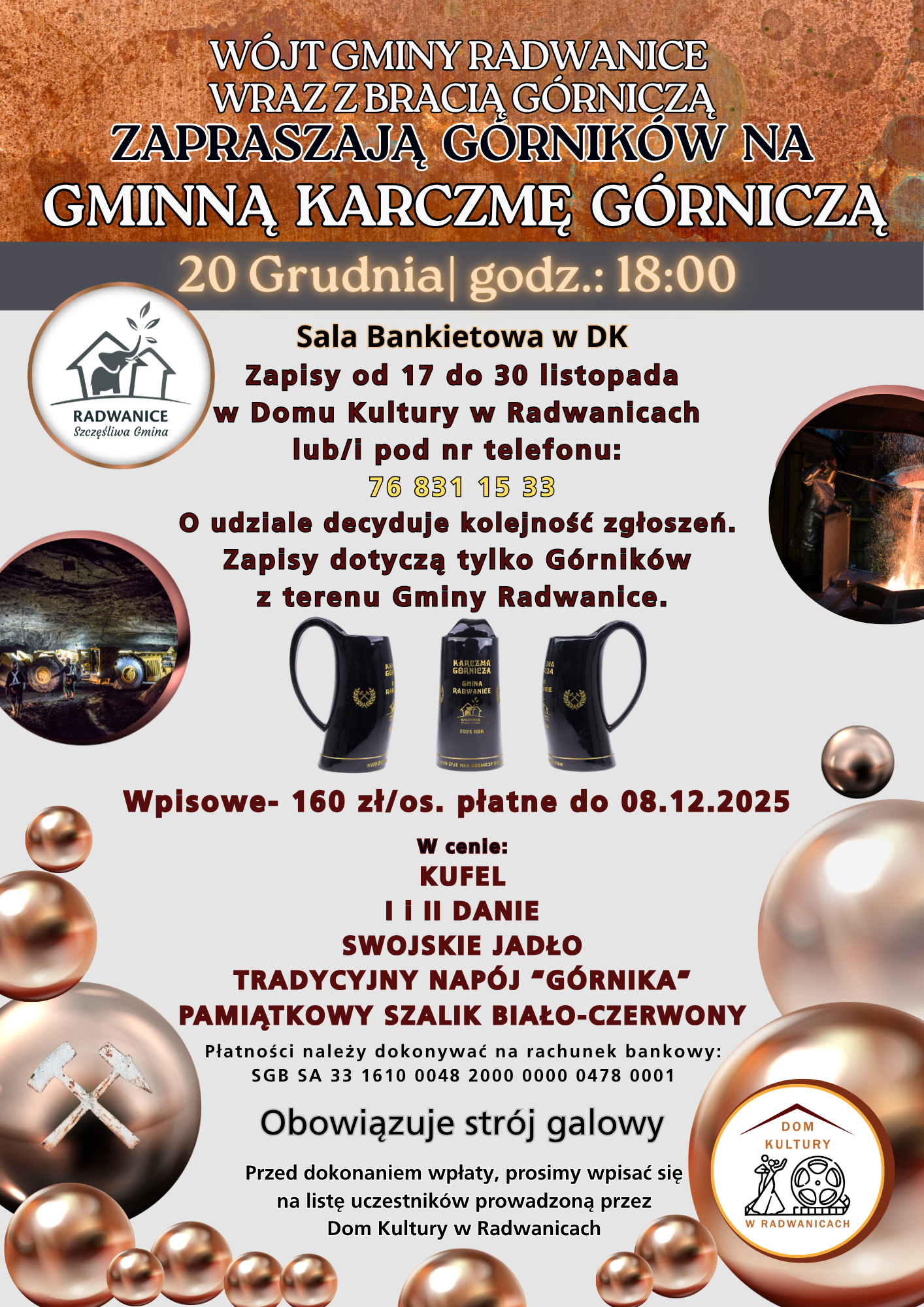 Ilustracja wprowadzenia: Karczma Górnicza – 20 grudnia, godz. 18:00
