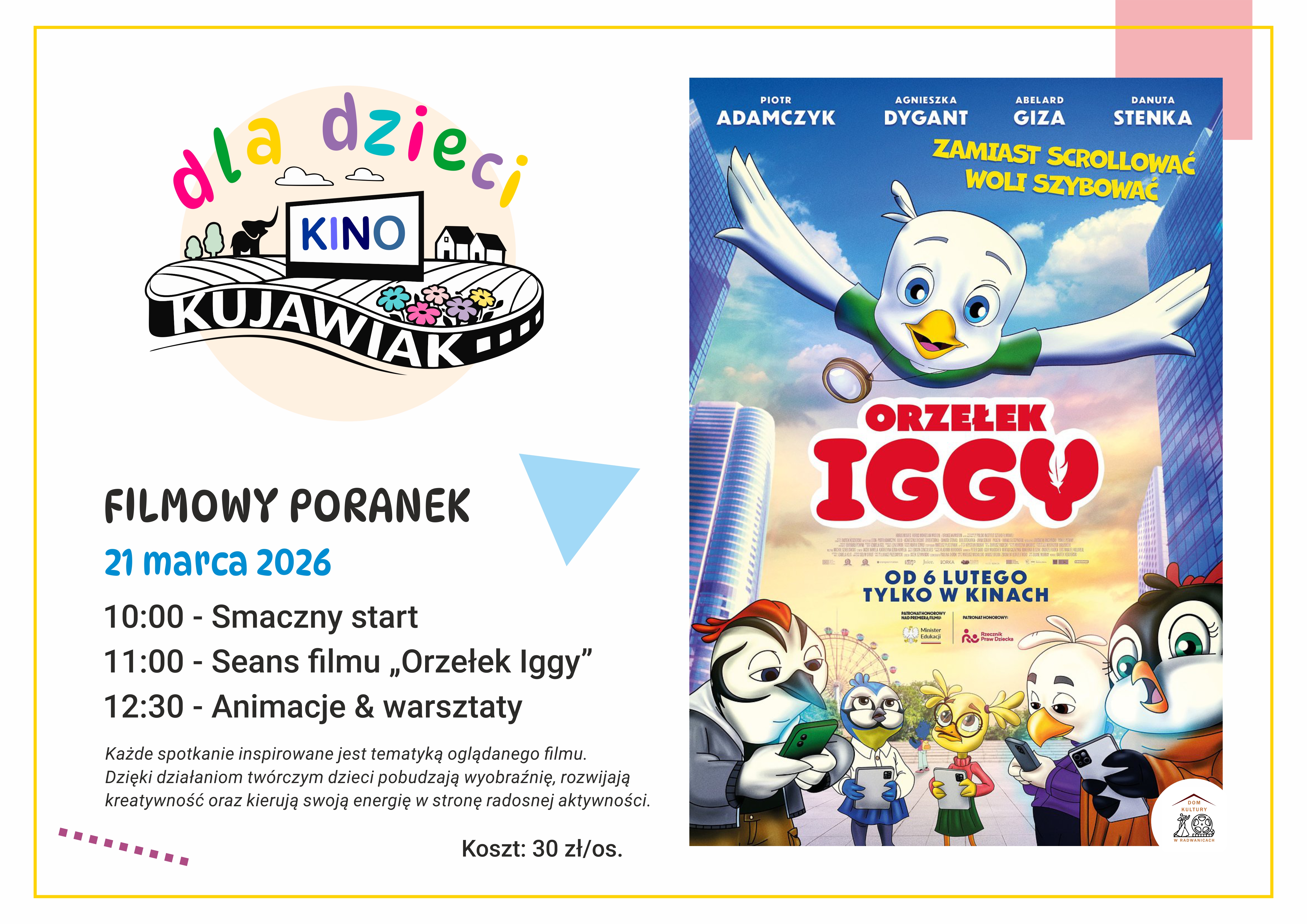 Ilustracja wprowadzenia: Poranek Filmowy dla dzieci w Kinie "Kujawiak"