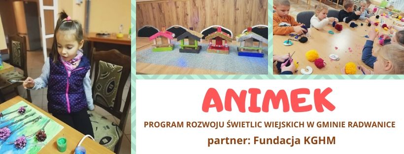 Ilustracja wprowadzenia: "ANIMEK" program rozwój świetlic wiejskich w Gminie Radwanice